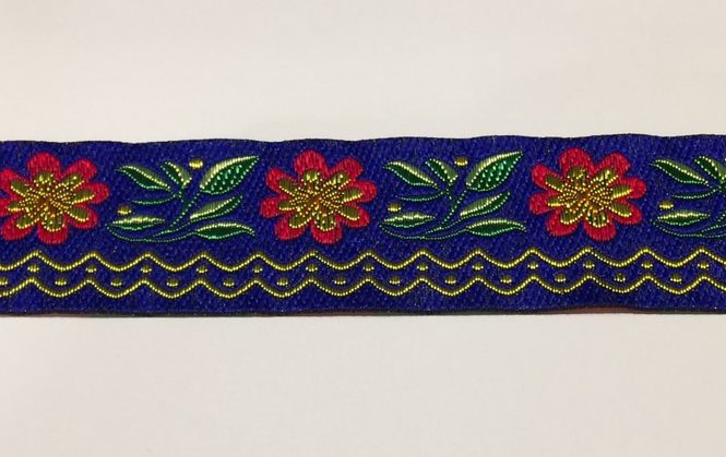 Hovedbilde REST Brokadebånd blå 40 mm