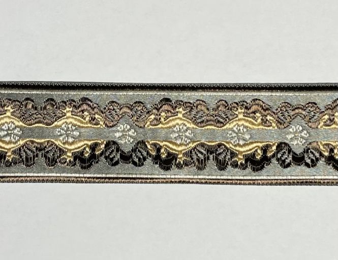Hovedbilde Jacquardbånd grå/brun/gull 30 ...