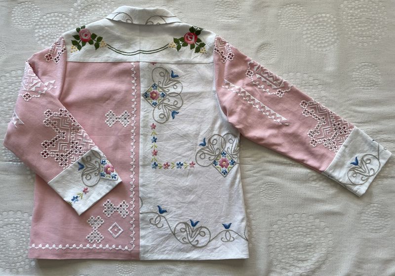 X SOLGT Skjortejakke Rosa og hvit 