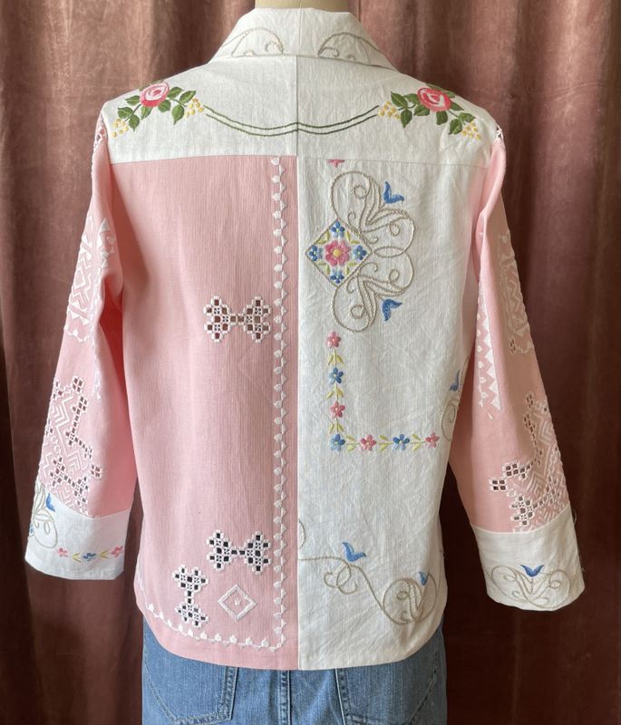 X SOLGT Skjortejakke Rosa og hvit 